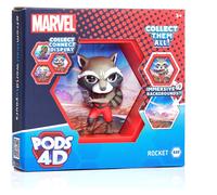WOW! PODS 4D Marvel Rocket | Figurine à tête branlante à Collectionner Qui éclate de Leur Monde dans Le vôtre | Présentoir Mural ou d'étagère | Jouets et Cadeaux Marvel | Série 1 n° 459