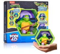 WOW! PODS - 4D Ninja Turtles Donatello, Figurine Unique à Collectionner à tête branlante Qui éclate de Leur Monde dans Le vôtre, Affichage Mural ou étagère, Jouets et Cadeaux, série 1 n° 433