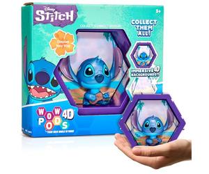 WOW! PODS Disney 4D Classic Stitch | Personnage à tête branlante à Collectionner Qui éclate de Leur Monde dans Le vôtre | Présentoir Mural ou étagère | Jouets et Cadeaux Disney | Série 1 n° 445