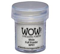 WOW! Poudre à Embosser 15 ML, houppette Blanche