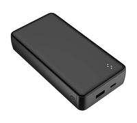 WOW Powerbank 20000mAh USB-A / USB-C avec Cable Compact Noir