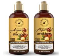 WOW Skin Science Ensemble de shampoing et après-shampooing à l'huile d'argan marocaine, Sans sulfate et parabène Brun 16,9 Fl Oz (Lot de 2)