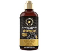 WOW Skin Science Shampooing au charbon actif et à la kératine, Nettoyage complet du cuir chevelu, Sans sulfate ni parabène Noir 16,9 Fl Oz (lot de 1)