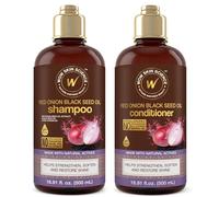 WOW Skin Science Shampooing et après-shampooing à l'huile de graines noires d'oignon avec huile capillaire Brun 16,9 Fl Oz (Lot de 2)