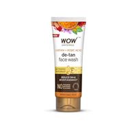 WOW Skin Science Ubtan Nettoyant visage avec farine de pois chiche, curcuma, safran, extrait d'amande, eau de rose et huile de bois de santal - Sans sulfate, parabènes, silicones et colorants (100 ml)
