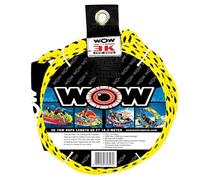 WOW Sports 3k Corde de remorquage de 18,3 m avec bouée Flottante en Mousse pour 1, 2 ou 3 Personnes, Corde de remorquage pour Bateau, 17-3030