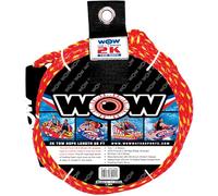 WOW Sports World of Watersports 2k Corde de remorquage de 18,3 m avec bouée Flottante en Mousse pour 1 ou 2 Personnes, 11-3000, Rouge