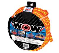 WOW Sports World of Watersports 4k 60 pieds Corde de remorquage avec boue en mousse flottante 1 2 3 ou 4 personnes Corde de remorquage pour la n