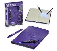 WOW! STUFF Agenda secret Mercredi Addams | Déverrouillez les secrets invisibles en utilisant la lumière UV incluse | Ensemble carnet et stylo de qualité supérieure | Pour les fans de la série Netflix