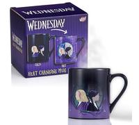 WOW! STUFF Mercredi Tasse officielle changeant de chaleur du mercredi et de l'Enid | La chaleur révèle la fenêtre du dortoir Nevermore | Cadeau officiel pour les fans de la série Mercredi sur Netflix