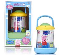WOW! Stuff Peppa Pig Lanterne révélatrice de lumière, veilleuse et Lampe | Lampe de chevet magique à 360 degrés pour chambre à coucher, alimentation par batterie ou USB, fonction d'arrêt automatique