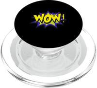 Wow T-Shirt WOW Dad Mom pour Hommes, Femmes, garçons et Filles PopSockets PopGrip pour MagSafe
