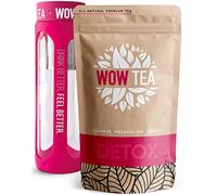 WOW TEA Kit de Nettoyage: Thé Détoxifiant 21 jours | Thé Minceur | Tisane pour Perte de Poids et de Graisses | Bouteille d'infuseur de Thé | 150g, Made in EU