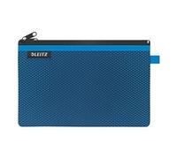 Leitz WOW Trousse à crayons Zippée en Nylon, Lavable, Idéale pour le Rangement, Grand (23x15cm) - Bleu