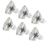 wowatt 6W Ampoule GU5.3 LED Blanc Chaud 2800K équivalent 40W MR16 Halogène Spots GU 5.3 AC/DC 12V Lampe 480 Lumens Projecteur Sans Scintillement 120° Larges Faisceaux, Non Dimmable, Lot de 6