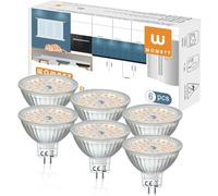 wowatt 8W Ampoule GU5.3 LED Blanc Chaud 2800K équivalent 80W Lampe Halogène MR16 Spots LED AC/DC 12V Lumineux 720LM Éclairage Puissant IRC 92Ra Angle de Faisceau 120 °, Non Dimmable, Lot de 6