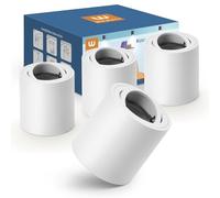 wowatt Spot en Saillie Blanc, Lot de 4 Spot Plafond pour Modules GU10 & LED | 220-240V, Orientable 30°, Aluminium, 80mm x 85mm, avec Douille GU10, Sans lampe GU10, Rond, Mat, Plafonnier Spot Apparents