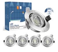 wowatt Spot LED Encastrable Dimmable 6000K Blanc Froid 7W 700LM Lot de 5 | Equi. 70w Ampoule Halogène, IP44 pour Salle de Bain, 220V Plafonnier Spot Encastré Orientable Extra Plat Éclairage Rond 83Ra