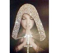 WOWDECOR Diamond Painting Complet, Belle Fille Jésus Traverser Diamond Painting DIY 5D Mosaïque Peinture Numéro Point De Croix