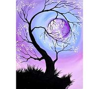 WOWDECOR Diamond Painting Complet, Coloré Ciel étoilé Arbre Diamond Painting DIY 5D Mosaïque Peinture Numéro Point De Croix