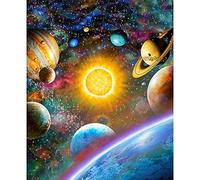 WOWDECOR Diamond Painting Complet, Coloré Planète Univers Galaxie Diamant Painting DIY 5D Mosaïque Peinture Numéro Point De Croix