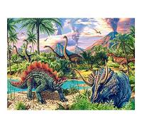 WOWDECOR Diamond Painting Complet, Dinosaure Monde Sauvage Les Animaux Diamant Painting DIY 5D Mosaïque Peinture Numéro Point De Croix