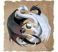 WOWDECOR Diamond Painting Complet, Dragon Jeu de Pouvoir Yin et Yang Diamant Painting DIY 5D Mosaïque Peinture Numéro Point De Croix