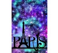WOWDECOR Diamond Painting Complet, Paris Tour Eiffel Coloré Ciel Étoilé Diamant Painting DIY 5D Mosaïque Peinture Numéro Point De Croix