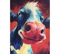 WOWDECOR Diamond Painting Complet, Taureau Vache Animaux Diamant Painting DIY 5D Mosaïque Peinture Numéro Point De Croix