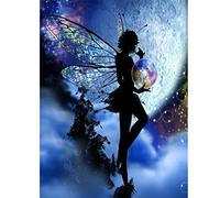 WOWDECOR Diamond Painting Strass Complet Papillons Elfes Lune Bulle Bricolage, DIY 5D Broderie Diamant Peinture Diamant Mosaique