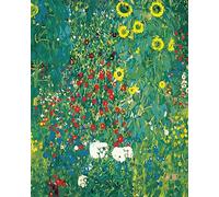 Wowdecor Gustav Klimt Kit de peinture par numéros pour adultes débutants - Peinture par numéro - Jardin de campagne avec tournesols - 40 x 50 cm - Décoration murale (encadrée)
