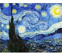 WOWDECOR Peinture Numéro Adulte Enfant, Van Gogh Ciel étoilé DIY Peinture par numero, Paint by Numbers