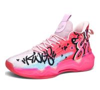 WOWEI Chaussure de Basketball Homme Montantes Baskets et Chaussures de Sport Unisexes Mode Semelle Extérieure en Caoutchouc Antidérapantes Légères Respirantes Sport Sneaker