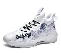 WOWEI Chaussure de Basketball Homme Montantes Baskets et Chaussures de Sport Unisexes Mode Semelle Extérieure en Caoutchouc Antidérapantes Légères Respirantes Sport Sneaker (Bask-20, 43EU)