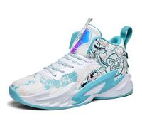 WOWEI Chaussure de Basketball Homme Montantes Baskets et Chaussures de Sport Unisexes Mode Semelle Extérieure en Caoutchouc Antidérapantes Légères Respirantes Sport Sneaker (Bask-27, 45EU)