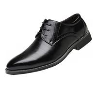 WOWEI Chaussure Derby Oxford Homme Classique Brogues Mariage Chaussures à Lacets Ville Dressing Chaussures Habillées Cuir Vernis Casual Business Soirée Costume (Anzu-33, 41EU)