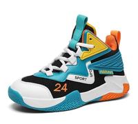 WOWEI Chaussures de Basket-Ball Garçon Enfants Basketball Chaussures Mode Garçon Confortable Antidérapantes Chaussures Baskets et Chaussures de Sport Sneaker (KKI-G7, 30EU)