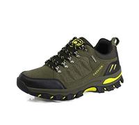 WOWEI Chaussures de Randonnée en Plein Air Imperméable Respirant Antidérapant Bottes de Trekking Promenades Voyages Sneakers pour Femme Hommes,Armée Verte,43 EU