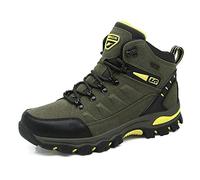 WOWEI Chaussures de Randonnée en Plein Air Imperméable Respirant Antidérapant Bottes de Trekking Promenades Voyages Sneakers pour Femme Hommes,Armée Verte 1,43 EU