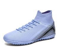 WOWEI Crampons Foot Homme Professionnel Chaussures de Foot Garçons High Top Spike Cleats Chaussures de Football Sport Antidérapants l'entraînement Athlétisme (Violet 2, 37EU)