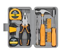 WOWEI Malette Outils 24 Pièces, Outils Bricolage Kit Main Ménage Général Boite à Outils Idéale pour Débutantes, pour la Maison & le Bureau avec Tournevis, Marteau, Pince et Ruban Mesurer