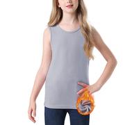 WOWENY Maillot de corps thermique pour enfant - Unisexe - Chaud - Sous-vêtements thermiques pour garçons - Micro polaire - Débardeur pour fille - T-shirt thermique - Sous-vêtement pour adolescent -