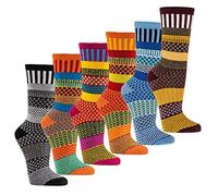 Wowerat 39-42 Lot de 2 paires de chaussettes en laine multicolore à manches courtes