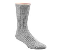 Wowerat Lot de 3 paires de chaussettes de santé avec semelle en peluche 100 % laine de mouton. - Gris - 28 W/28 L