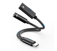 Wowfast Adaptateur et charge 2 en 1 USB C vers jack - Adaptateur de casque de type C vers 3,5 mm - Charge rapide PD 60 W - Audio auxiliaire - Compatible avec iPhone 17/16/15 Pro Max, Sam-sung Galaxy