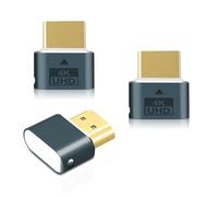 Wowfast Lot de 3 prises HDMI factices HDMI - Émulateur d'écran virtuel 4K @ 60 Hz pour Windows Mac OSX Linux (avec voyant d'affichage)