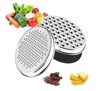 Wowfast Râpe à Fromage avec récipient, râpe Ronde en Acier Inoxydable, zesteur, ustensile de Cuisine Pratique, pour concombres et Fruits