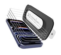 WowFluy Lot de 4 films protecteurs d'écran pour iPhone 17 Pro 16 cm | Plateau ultra ajusté, auto-ajustement sans bulles, verre trempé de dureté 9H, résistant aux rayures, HD transparent
