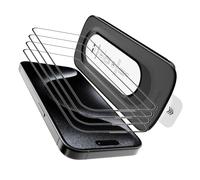 WowFluy Lot de 4 protecteurs d'écran pour iPhone 15 Pro 6,1" | Plateau ultra ajusté, auto-ajustement sans bulles, verre trempé de dureté 9H, résistant aux rayures, HD transparent