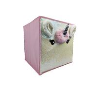WOWGADGET Boîte de rangement Licorne, Boîte en tissu pliable en cube pour étagères et armoires.Boîte de tri,Boîte à jouets pour les documents, les jouets et bien d'autres choses encore. 30x30x30cm